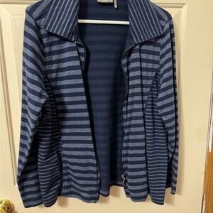 Active Life Navy and Gray Striped Cardigan